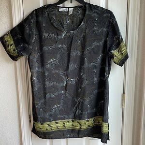 NWOT ESMERALDA FASHIONS PRINT TUNIC SZ 2X